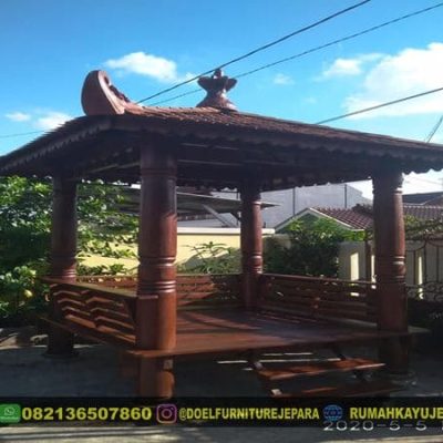 gazebo kayu kelapa minimalis