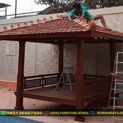 gazebo jati ukuran 2x2