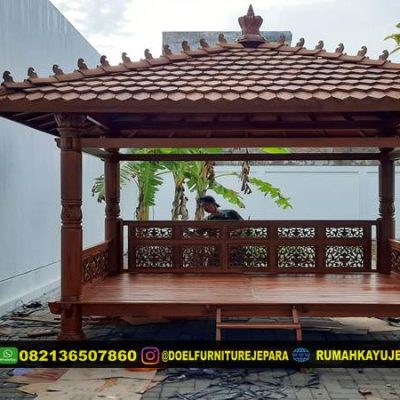 gazebo jati ukuran 3x3