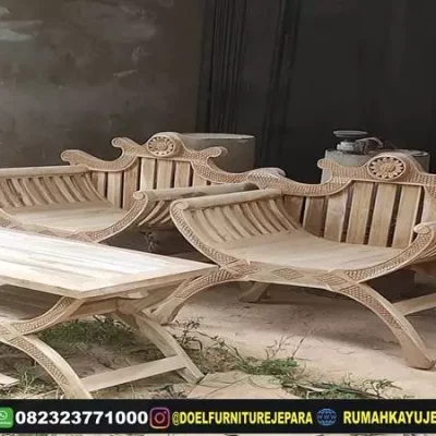 Kursi Teras Jati Yuyu Sandaran