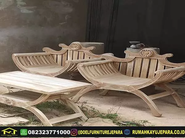 Kursi Teras Jati Yuyu Sandaran