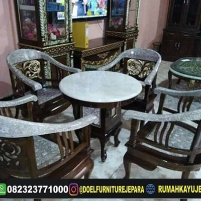 Kursi Teras Meja Marmer