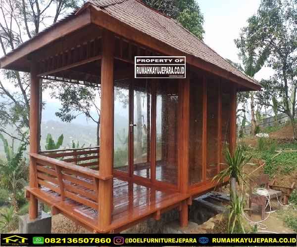 Gazebo Di Atas Kolam Kayu Jati Kelapa rumahkayujepara.co.id