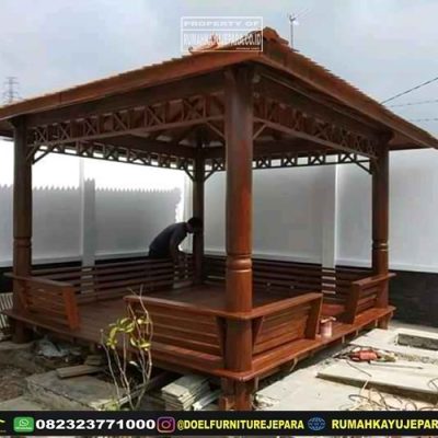 harga saung gazebo kayu kelapa