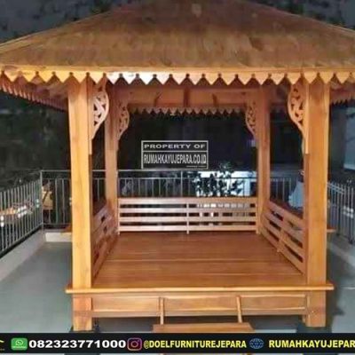 cara membuat rangka gazebo kayu