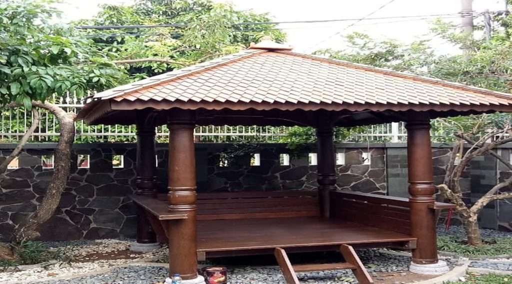 harga gazebo kayu ulin