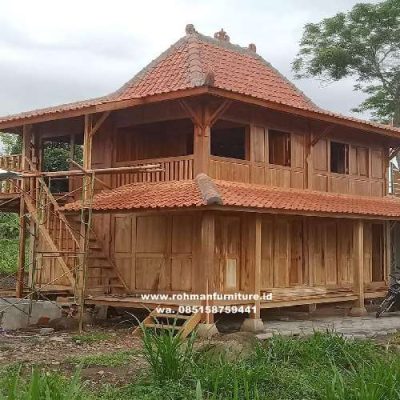 harga rumah kayu minimalis 2 lantai