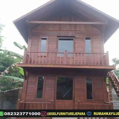 rumah kayu 2 lantai minimalis