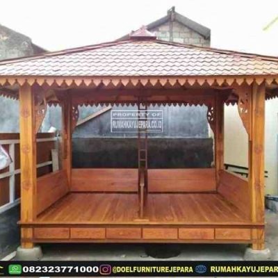 ukuran gazebo kayu