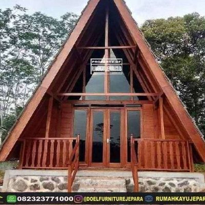 rumah segitiga kayu