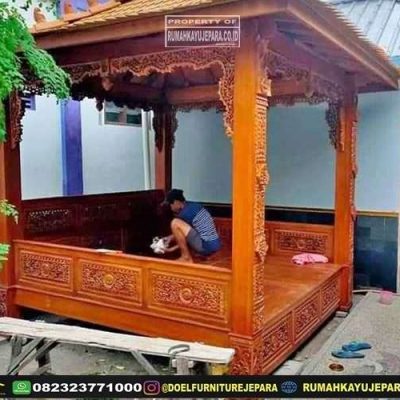 gazebo ukir kayu jati