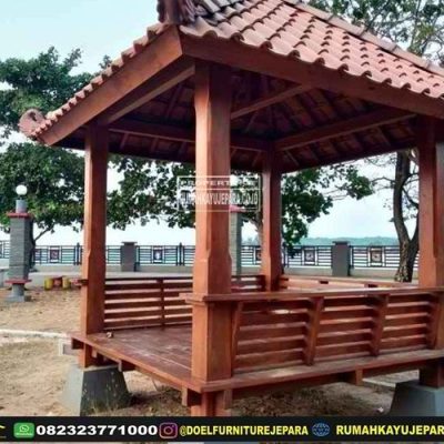 gazebo kayu murah