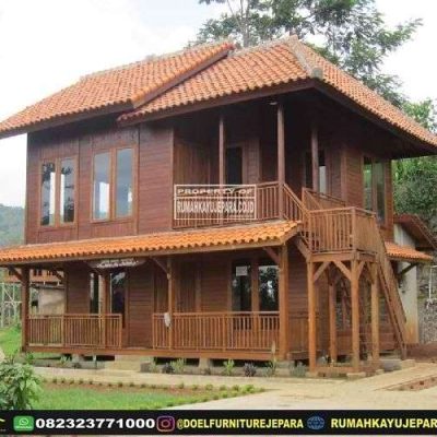 rumah kayu bertingkat