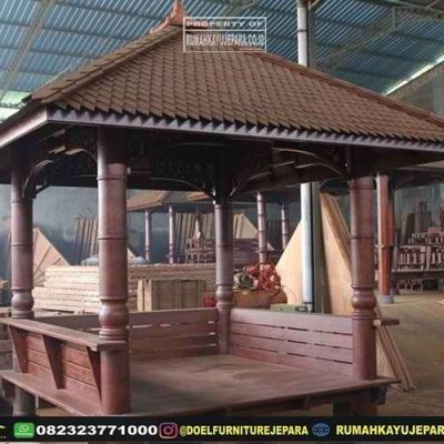 gazebo minimalis depan rumah