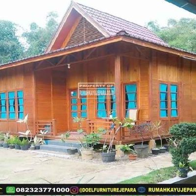 rumah kayu ulin minimalis