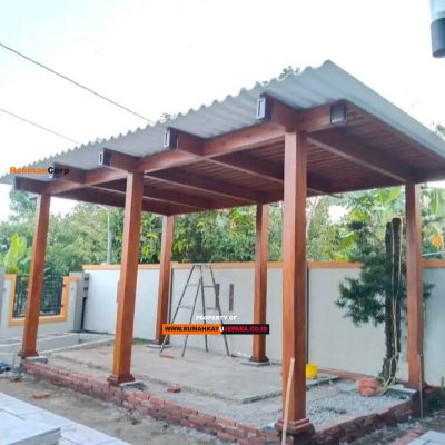 ukuran kayu pergola
